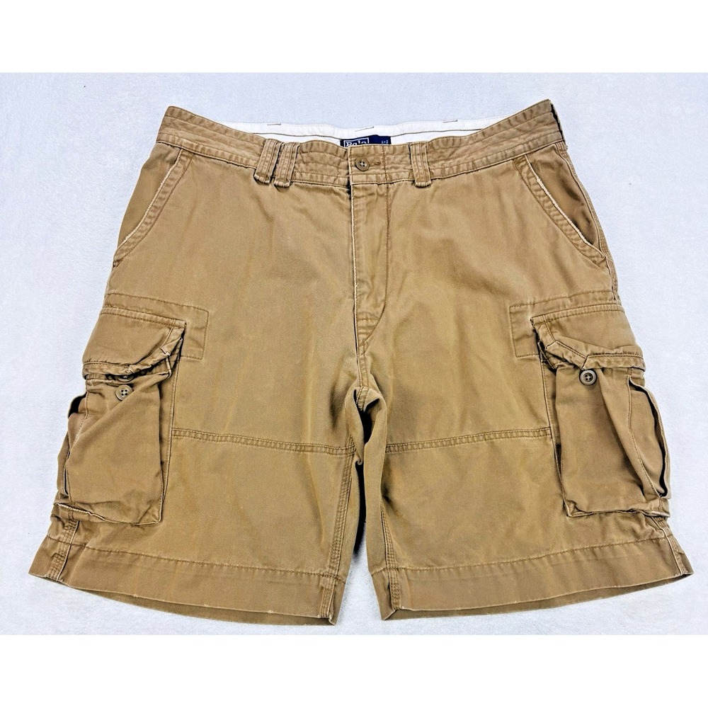 Polo Ralph Lauren‎ VTG Shorts Mens 38 Khaki 10.5" Gellar Classic Cargo Gorpcore